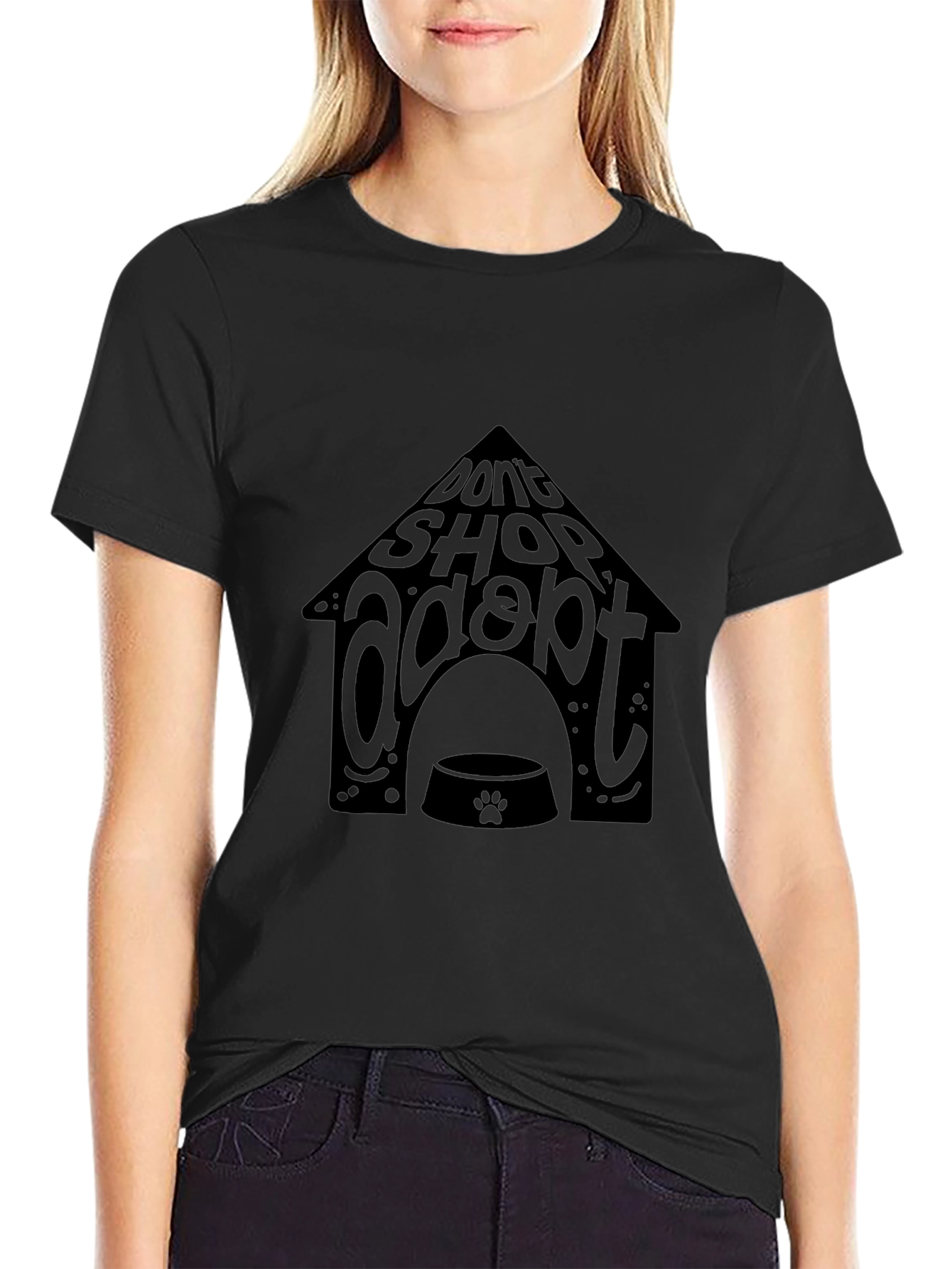Adopt Don’t Shop T-Shirt – Dog Rescue Tee | Gift for Dog Lovers | Soft Cotton Shirt | Buy 2 Save Shipping