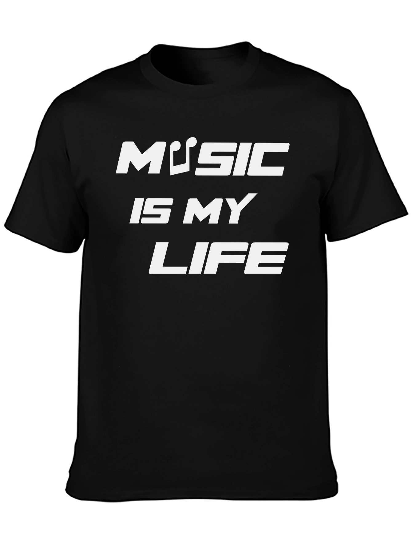 Music is My Life T-Shirt - Black Graphic Tee