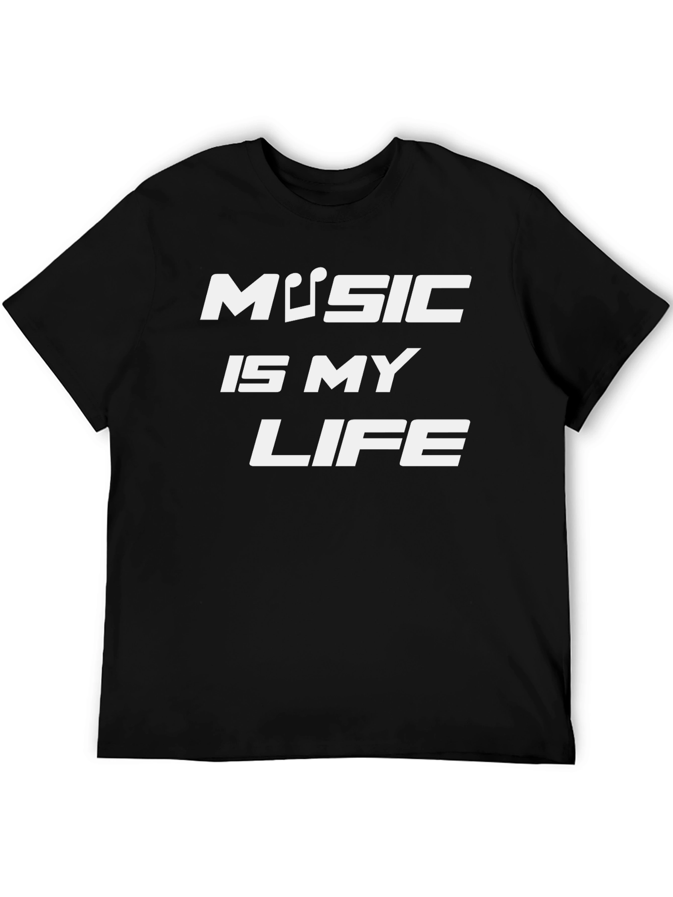 Music is My Life T-Shirt - Black Graphic Tee