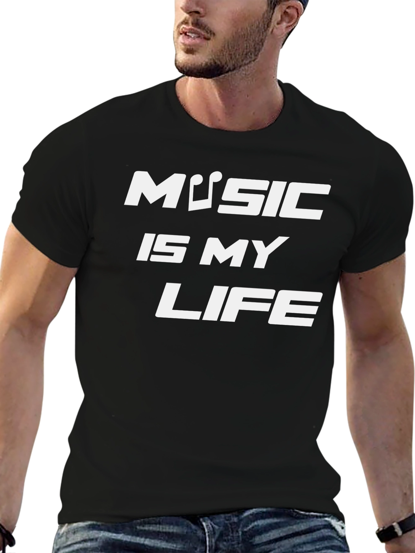 Music is My Life T-Shirt - Black Graphic Tee