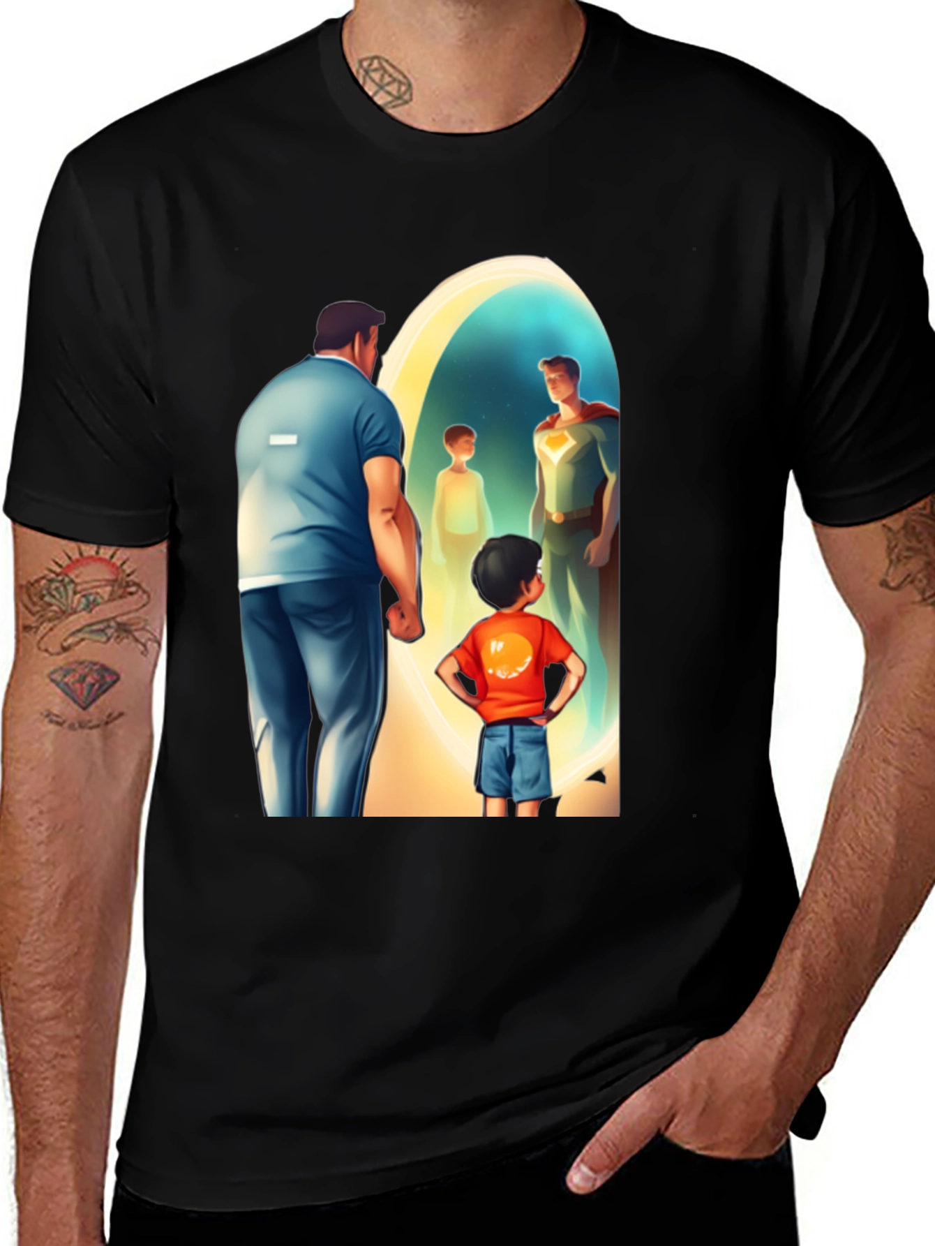 Superman Transformation Graphic Tee