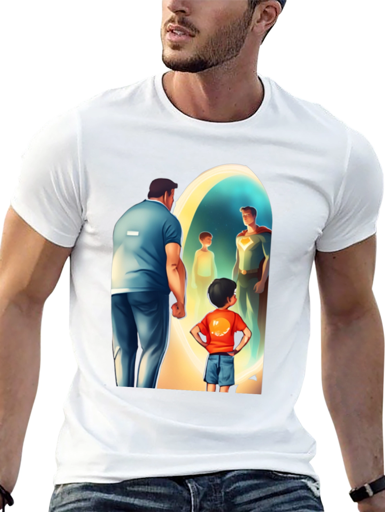 Superman Transformation Graphic Tee