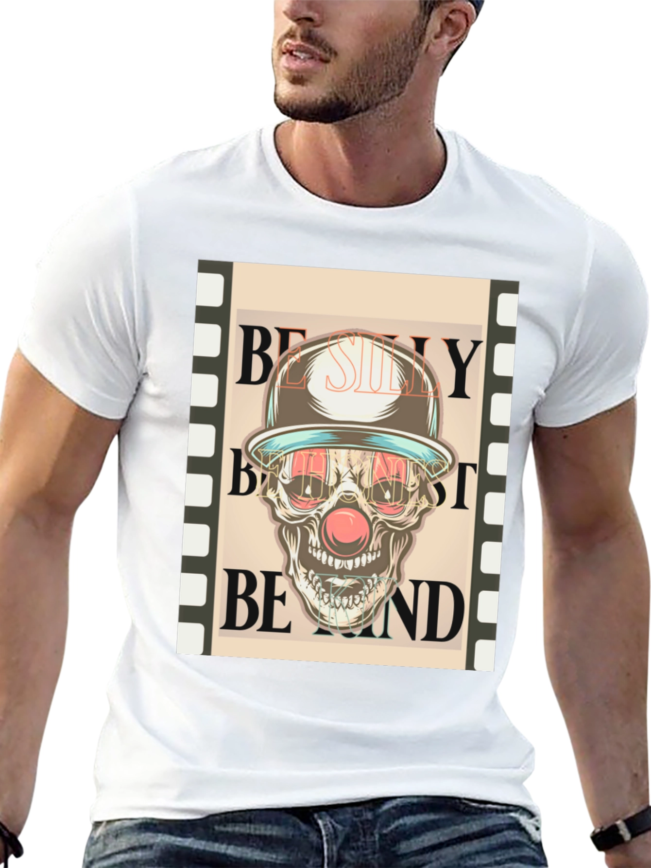 Skull Clown Graphic Tee - Dark Humor Fashion