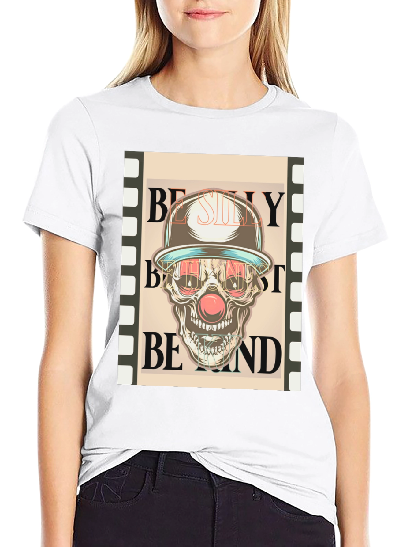 Skull Clown Graphic Tee - Dark Humor Fashion