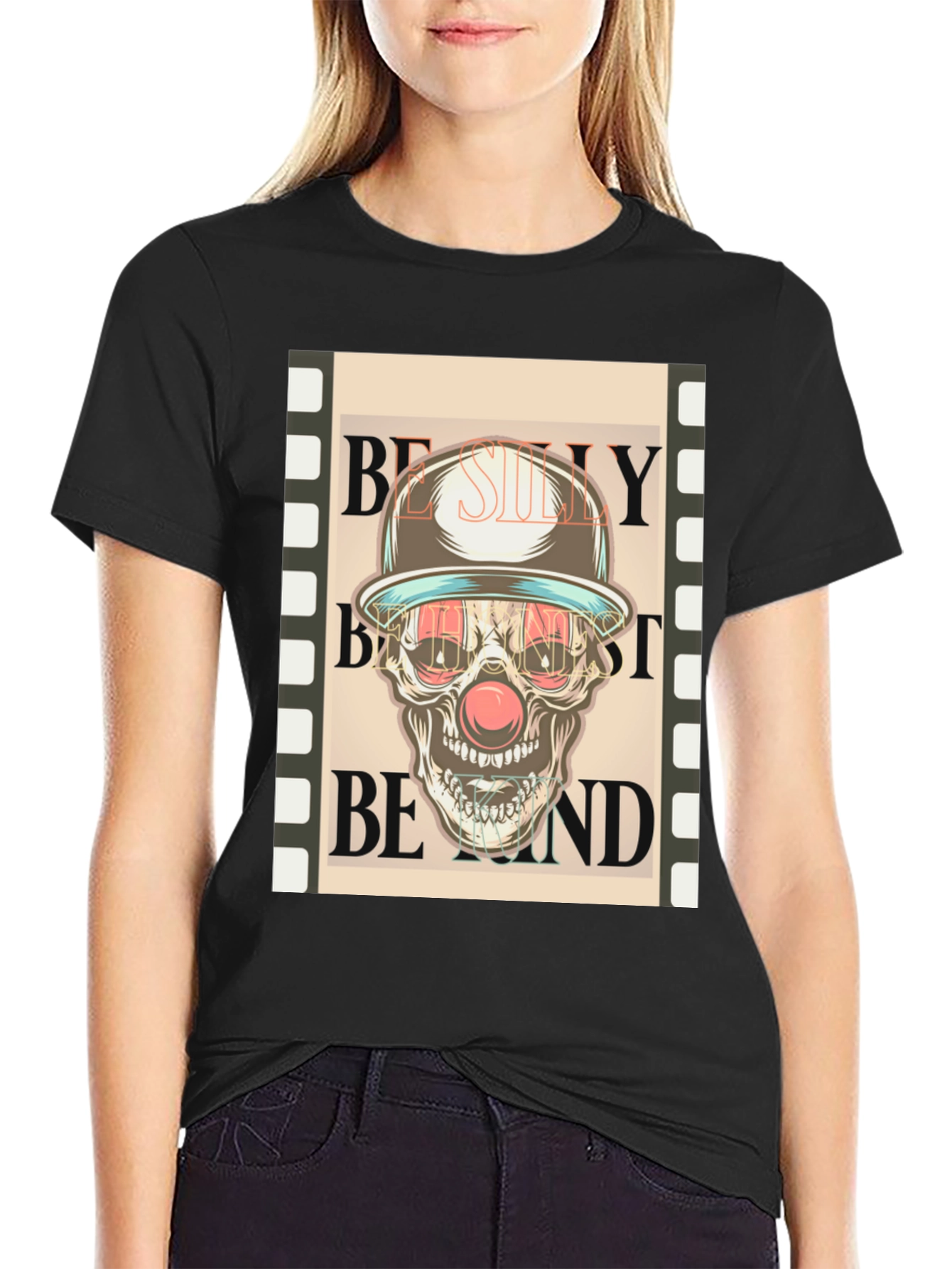 Skull Clown Graphic Tee - Dark Humor Fashion