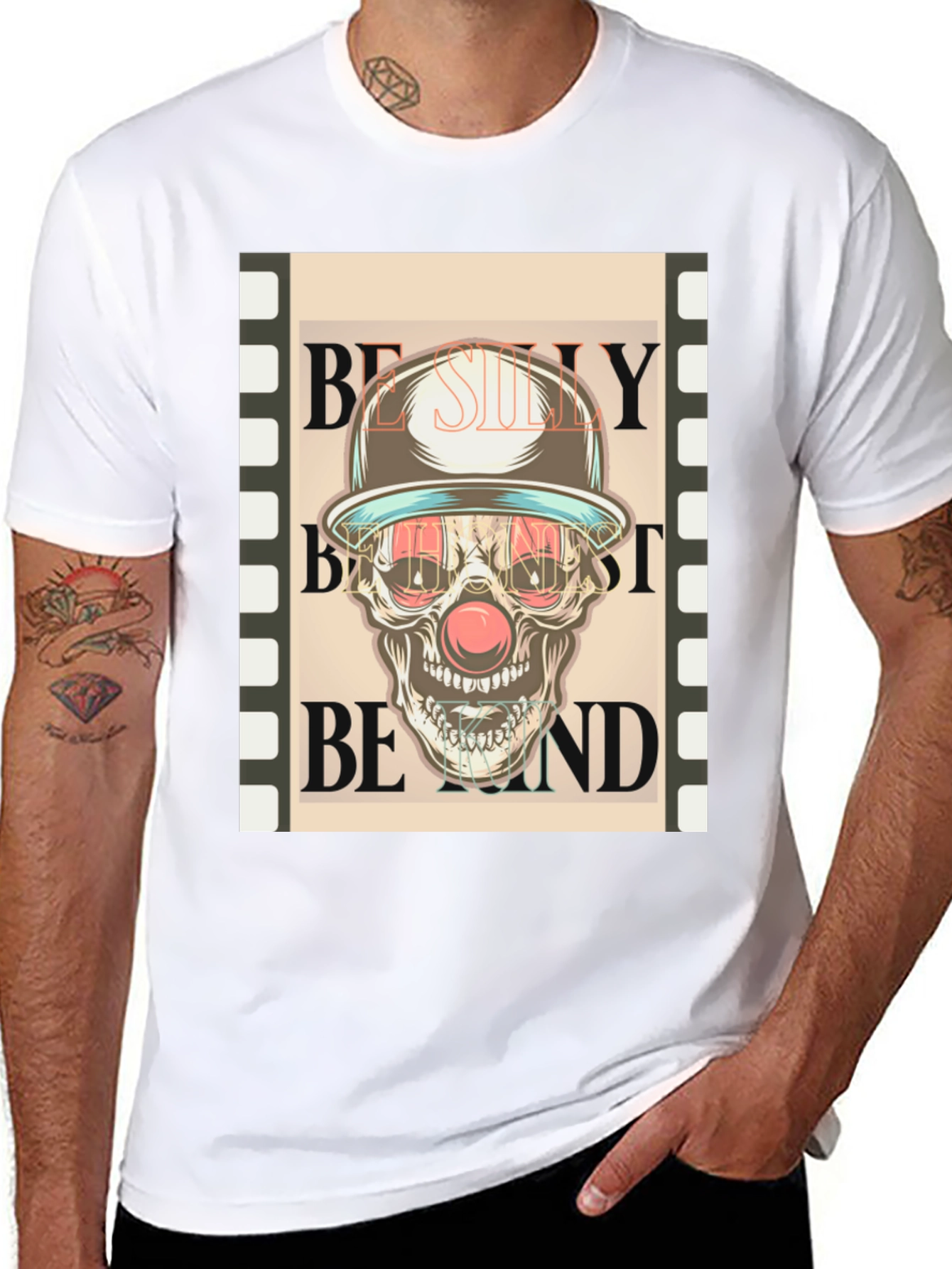 Skull Clown Graphic Tee - Dark Humor Fashion