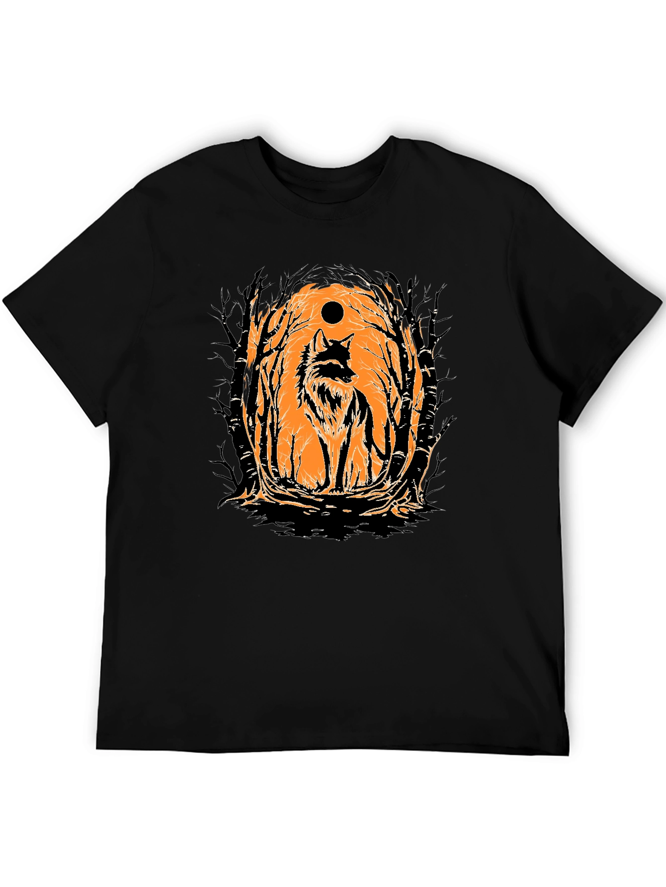 Wolf Moon Graphic Tee - Black T-Shirt