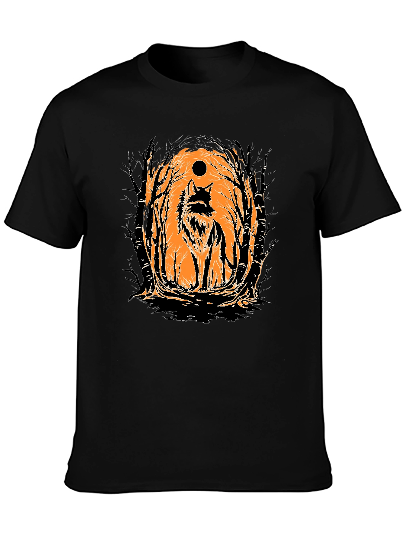 Wolf Moon Graphic Tee - Black T-Shirt