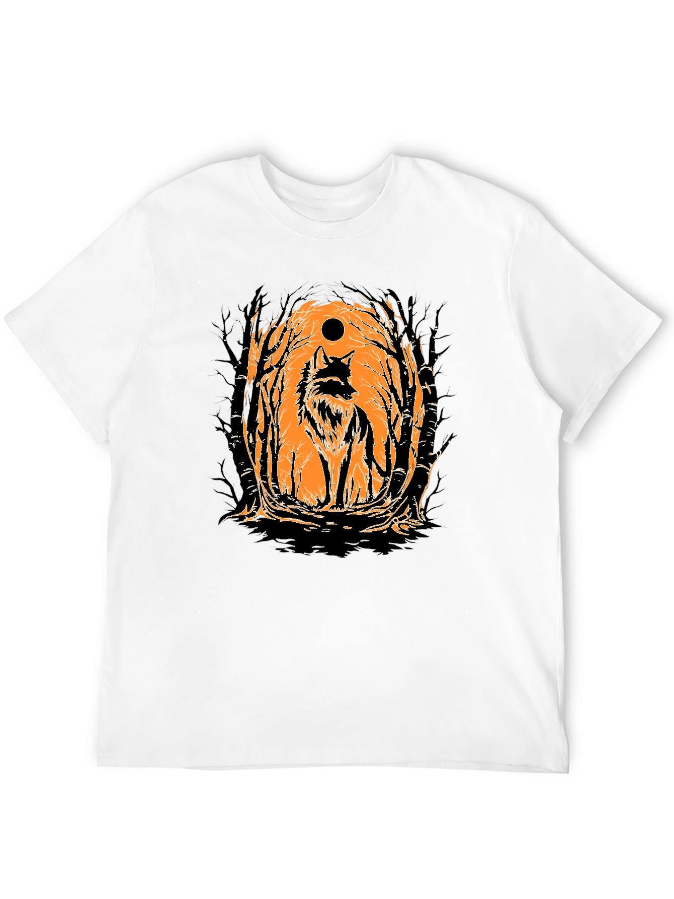 Wolf Moon Graphic Tee - Black T-Shirt