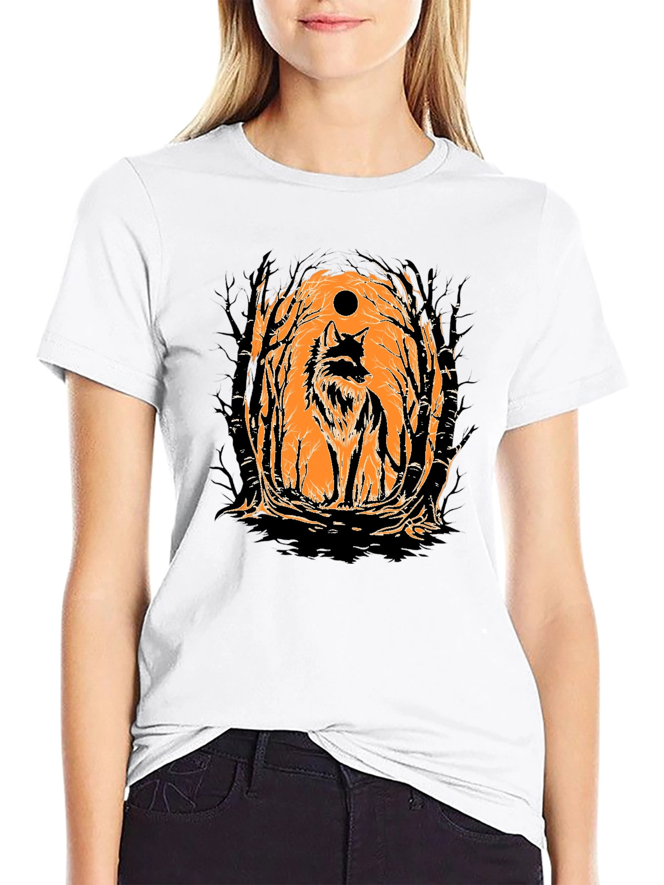 Wolf Moon Graphic Tee - Black T-Shirt