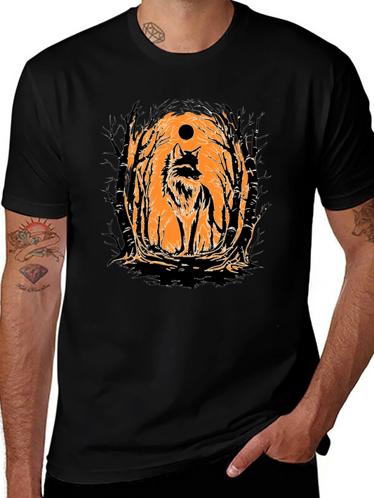 Wolf Moon Graphic Tee - Black T-Shirt