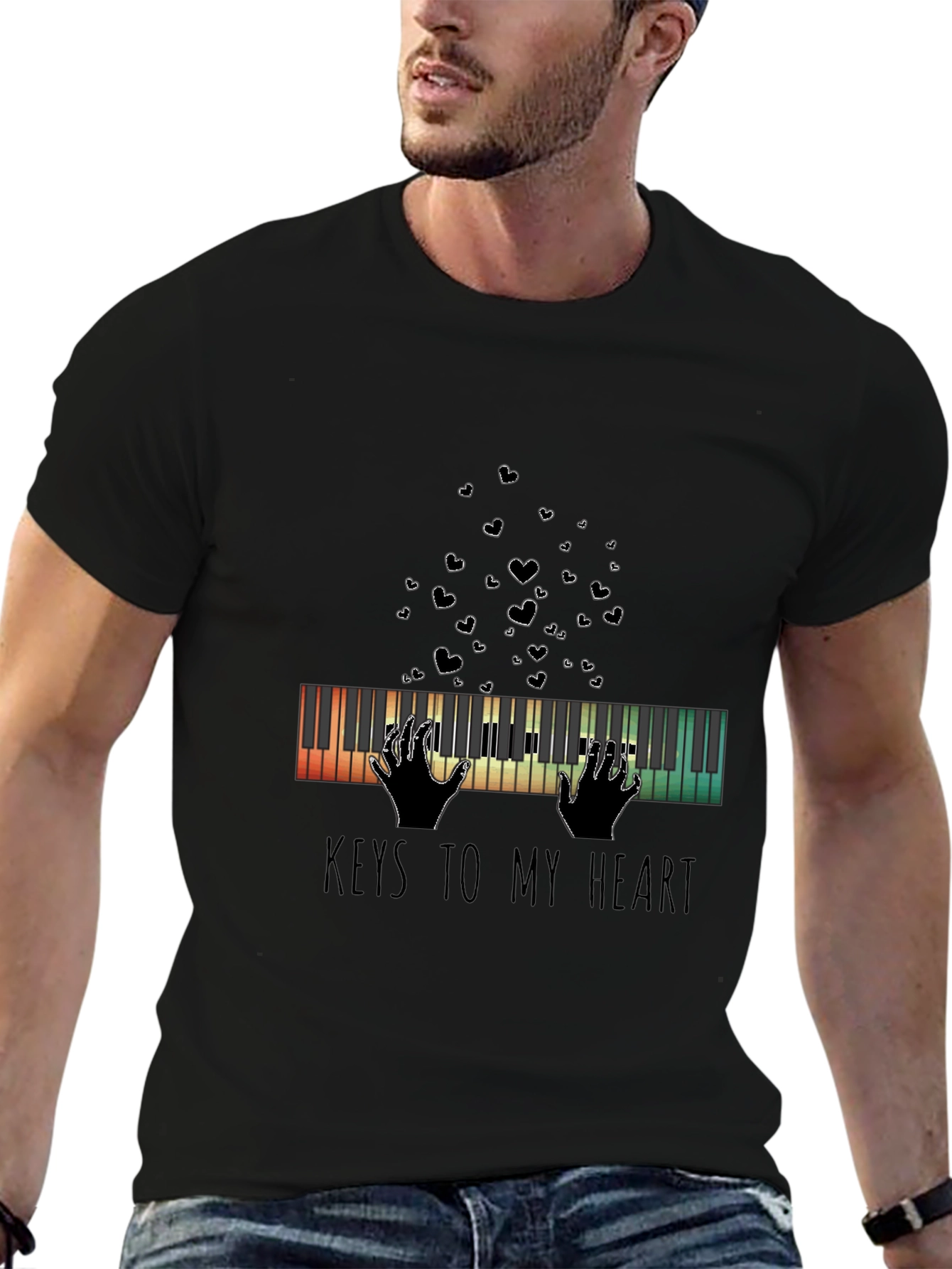 Musical Heartbeat Black Tee