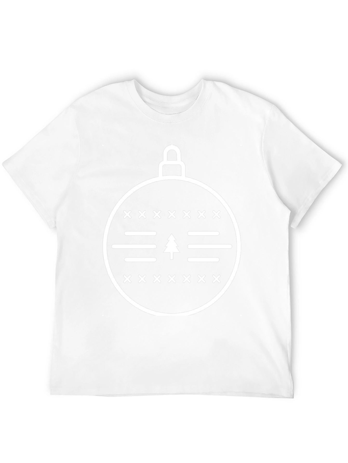 Christmas Ornament Tree Graphic Tee - Black