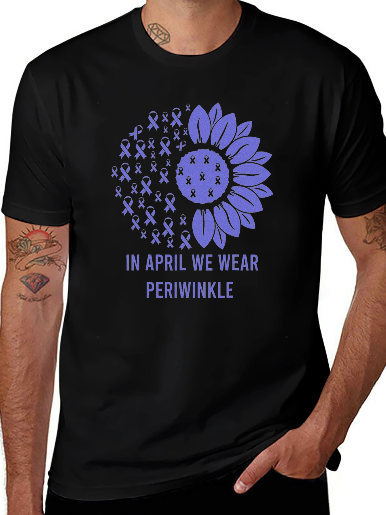 Periwinkle Awareness T-Shirt: In April We Wear