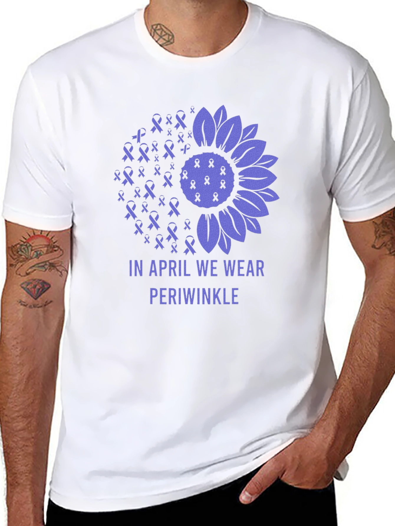 Periwinkle Awareness T-Shirt: In April We Wear