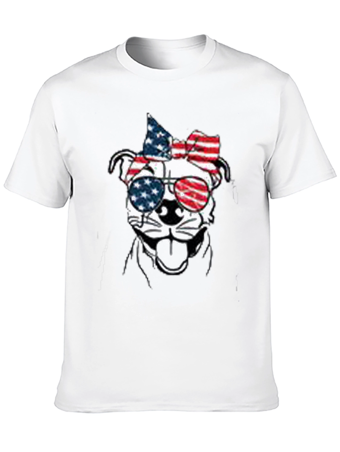 Patriotic Dog Sunglasses T-Shirt – USA Dog Lover Tee