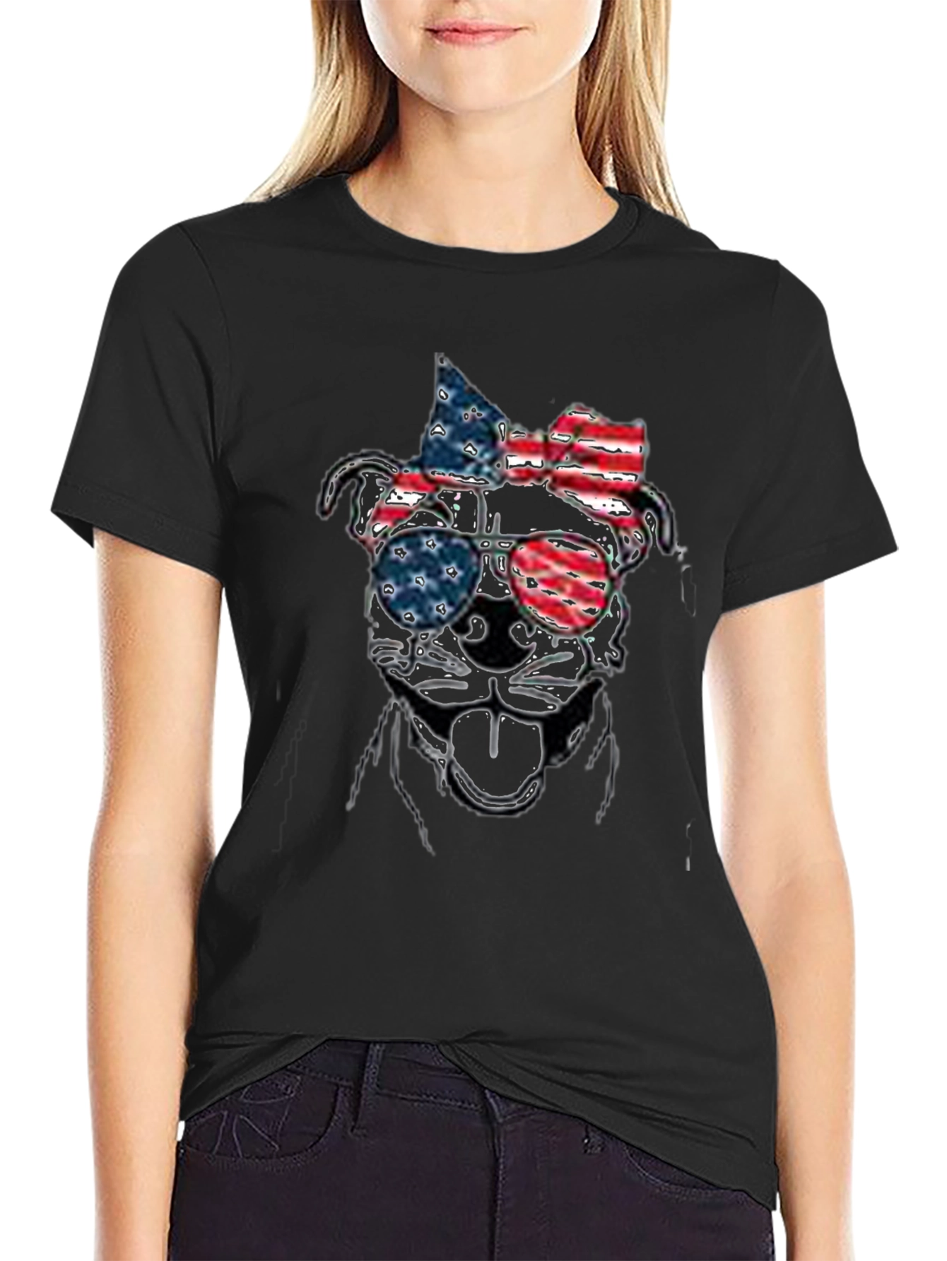 Patriotic Dog Sunglasses T-Shirt – USA Dog Lover Tee