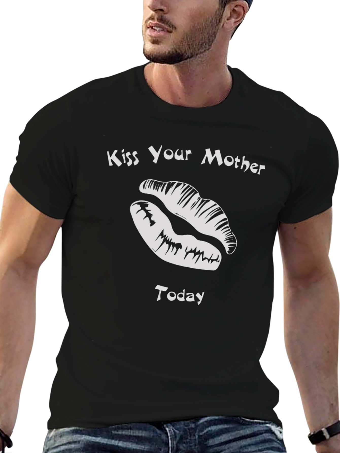 Kiss Your Mother Lips Graphic T-Shirt