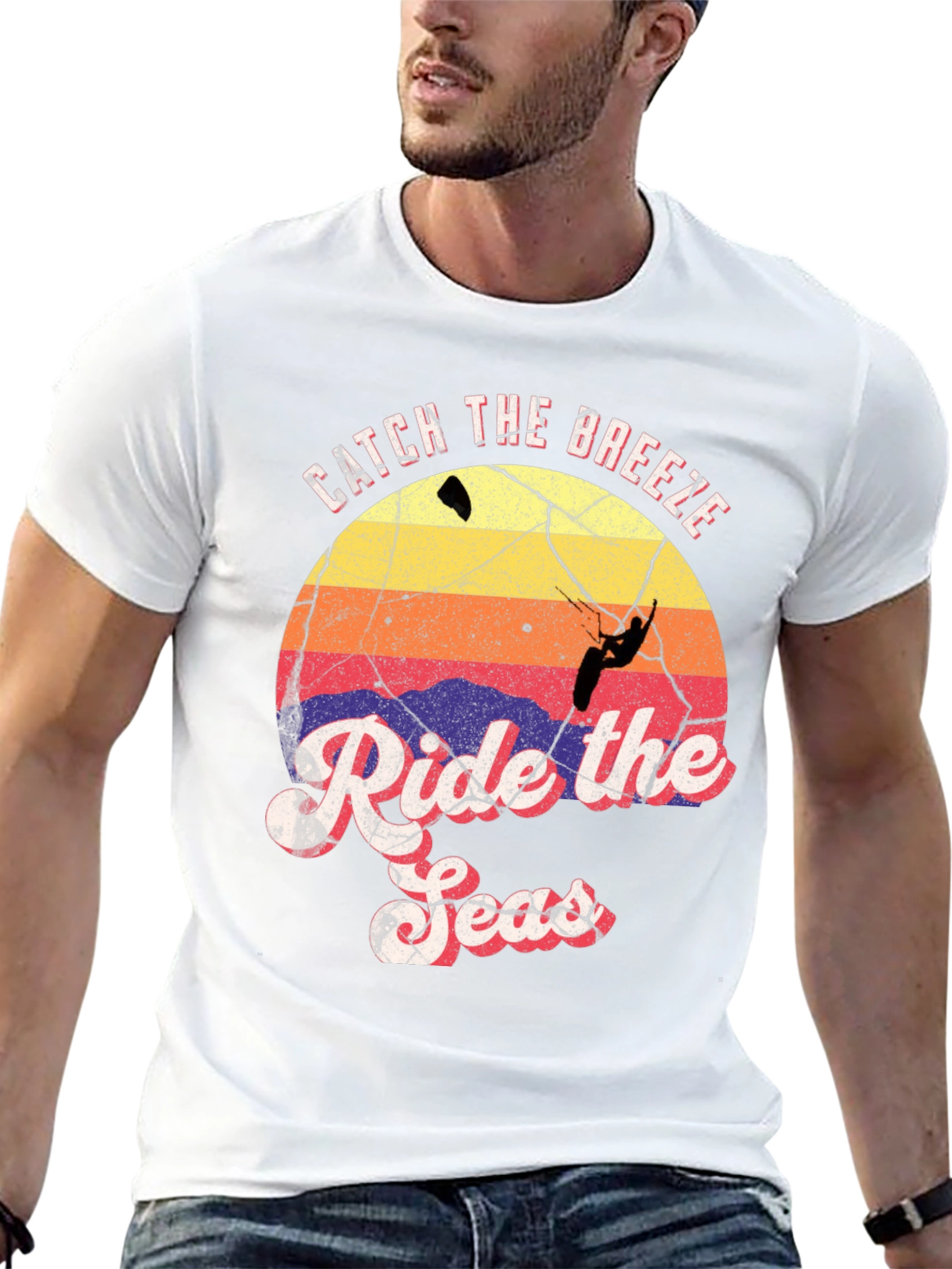 Catch the Breeze Ride the Seas Black T-Shirt