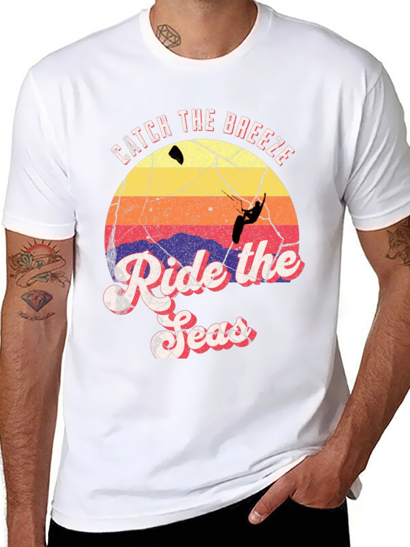 Catch the Breeze Ride the Seas Black T-Shirt