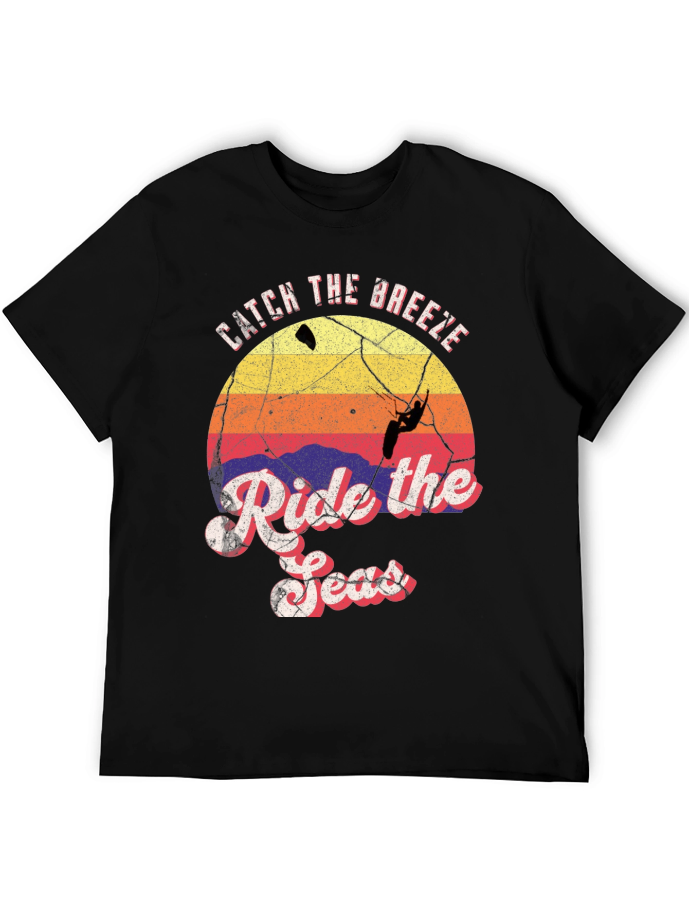 Catch the Breeze Ride the Seas Black T-Shirt