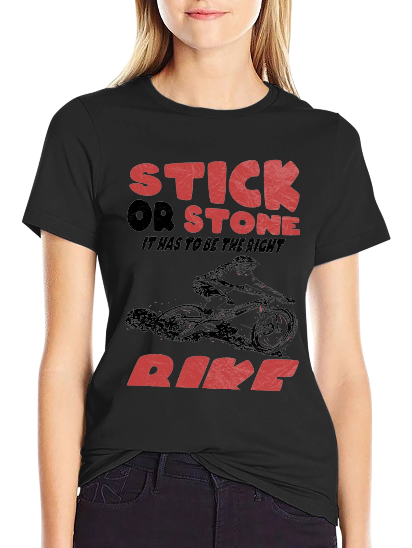 Stick Or Stone Bike Graphic T-Shirt