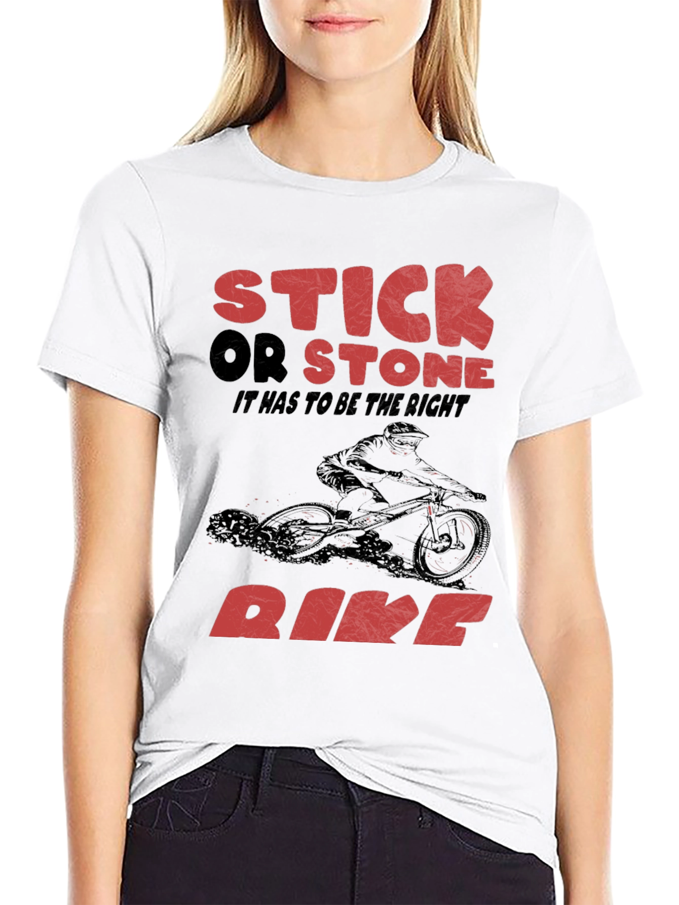 Stick Or Stone Bike Graphic T-Shirt