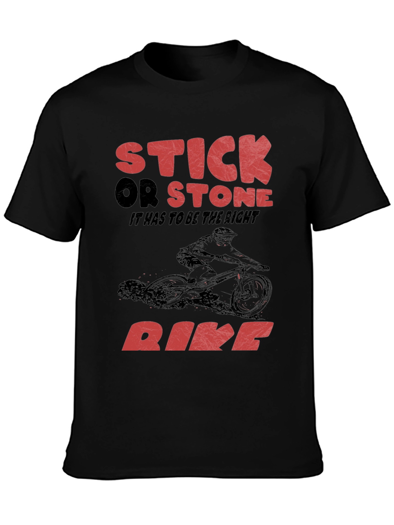 Stick Or Stone Bike Graphic T-Shirt