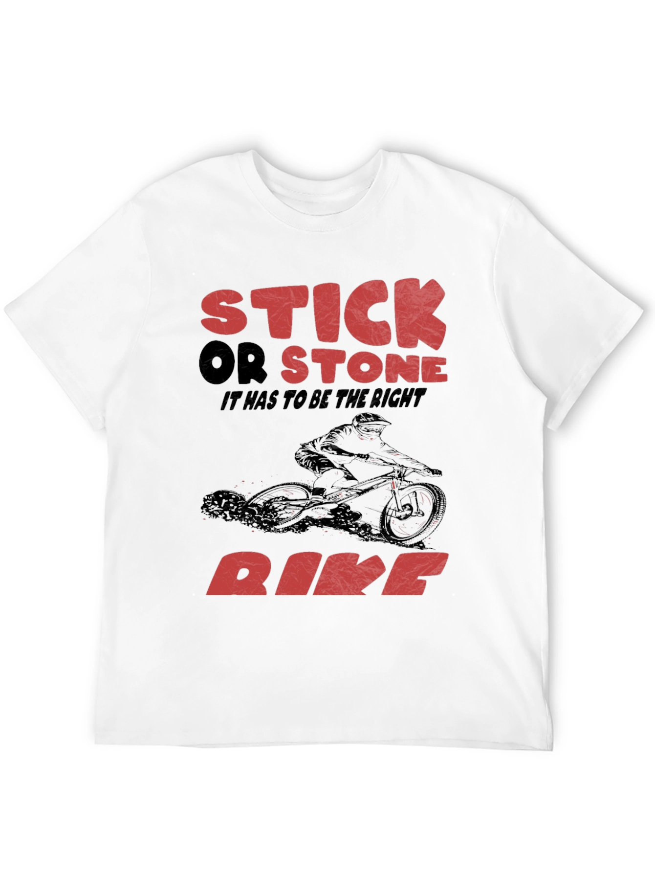 Stick Or Stone Bike Graphic T-Shirt