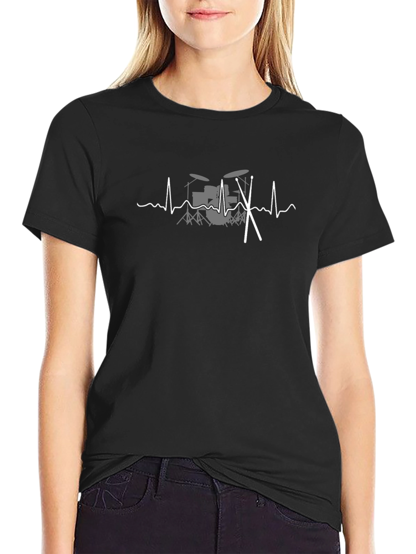 Drumbeat Heartbeat T-Shirt - Musician Tee