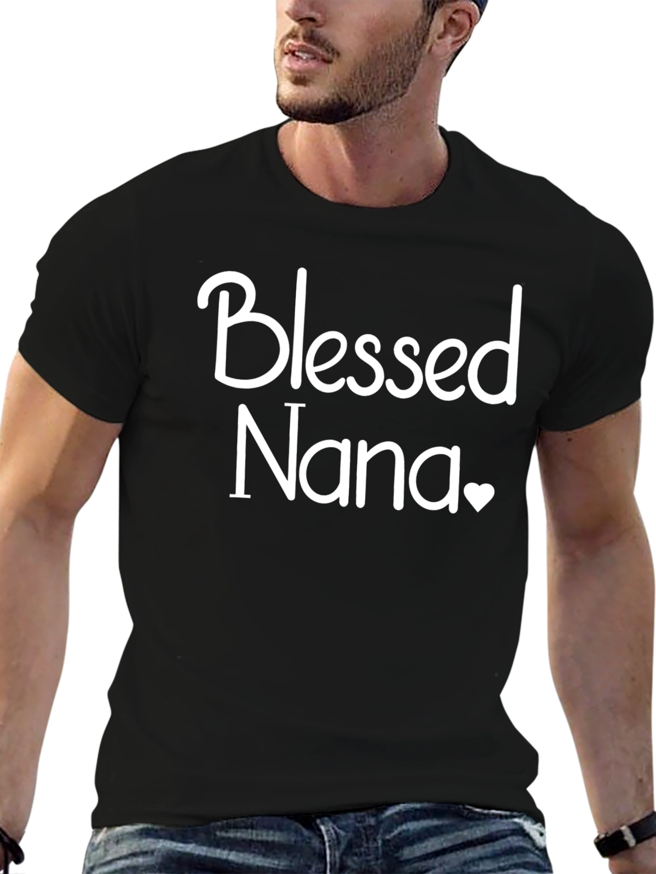Blessed Nana T-Shirt -  Cute Heart Graphic Tee