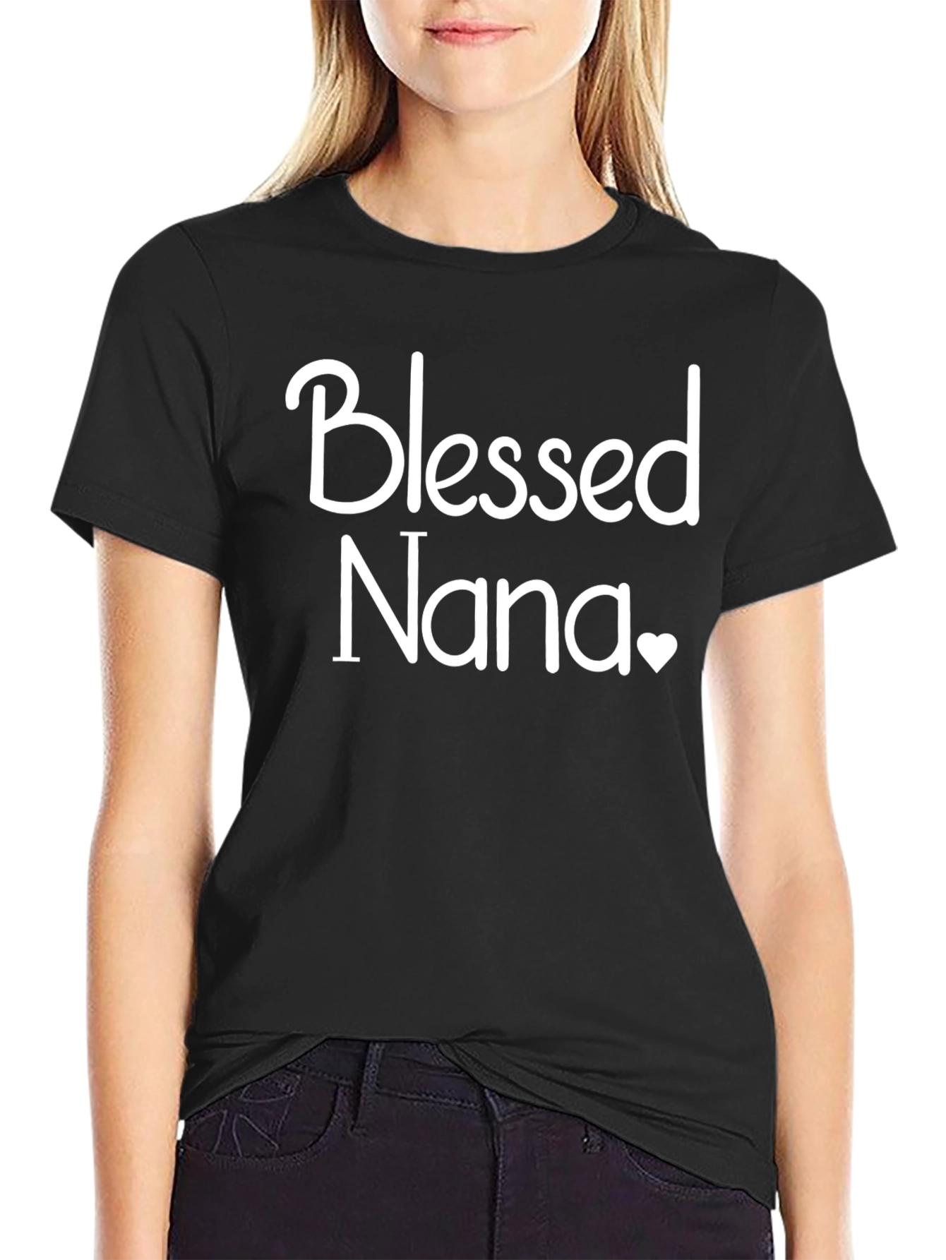 Blessed Nana T-Shirt -  Cute Heart Graphic Tee