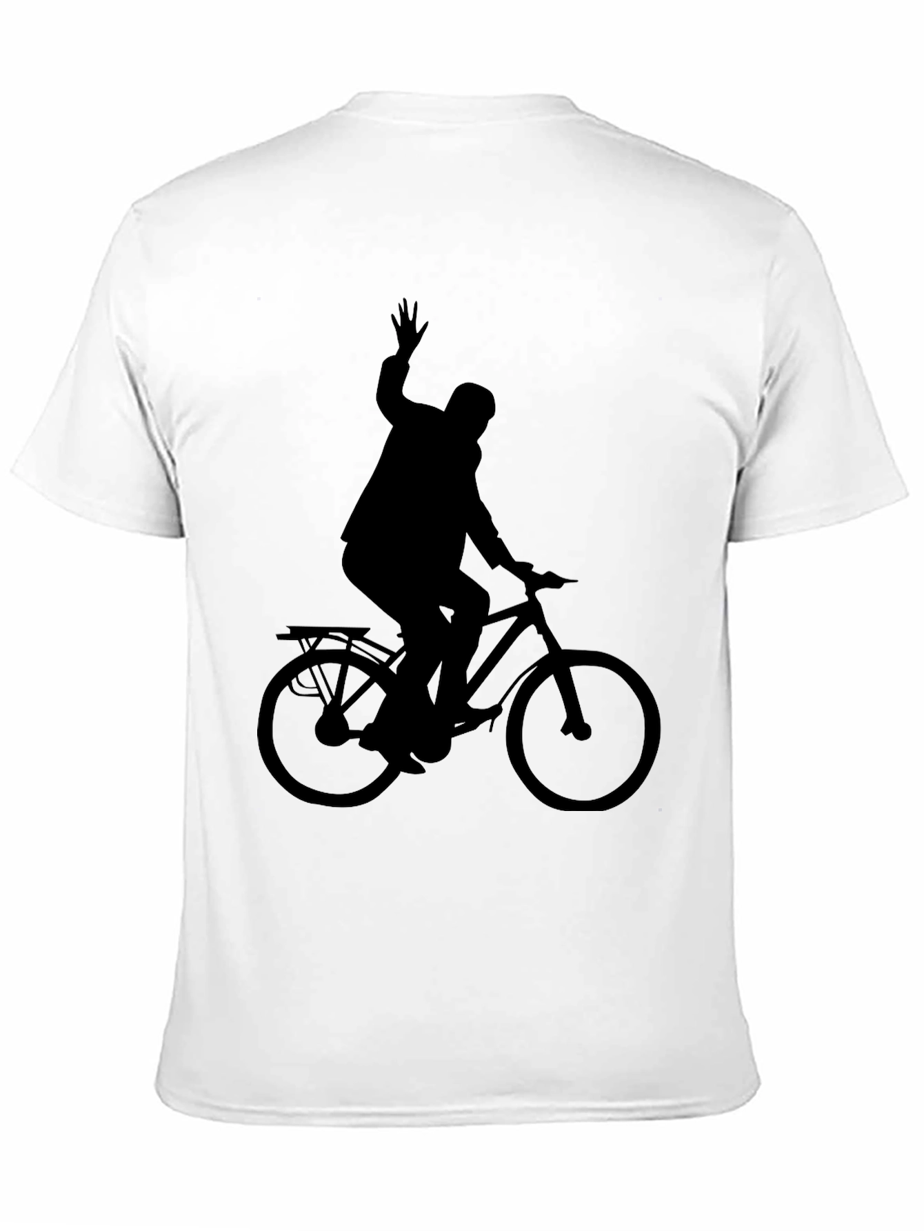 Silhouette Cyclist Black T-Shirt