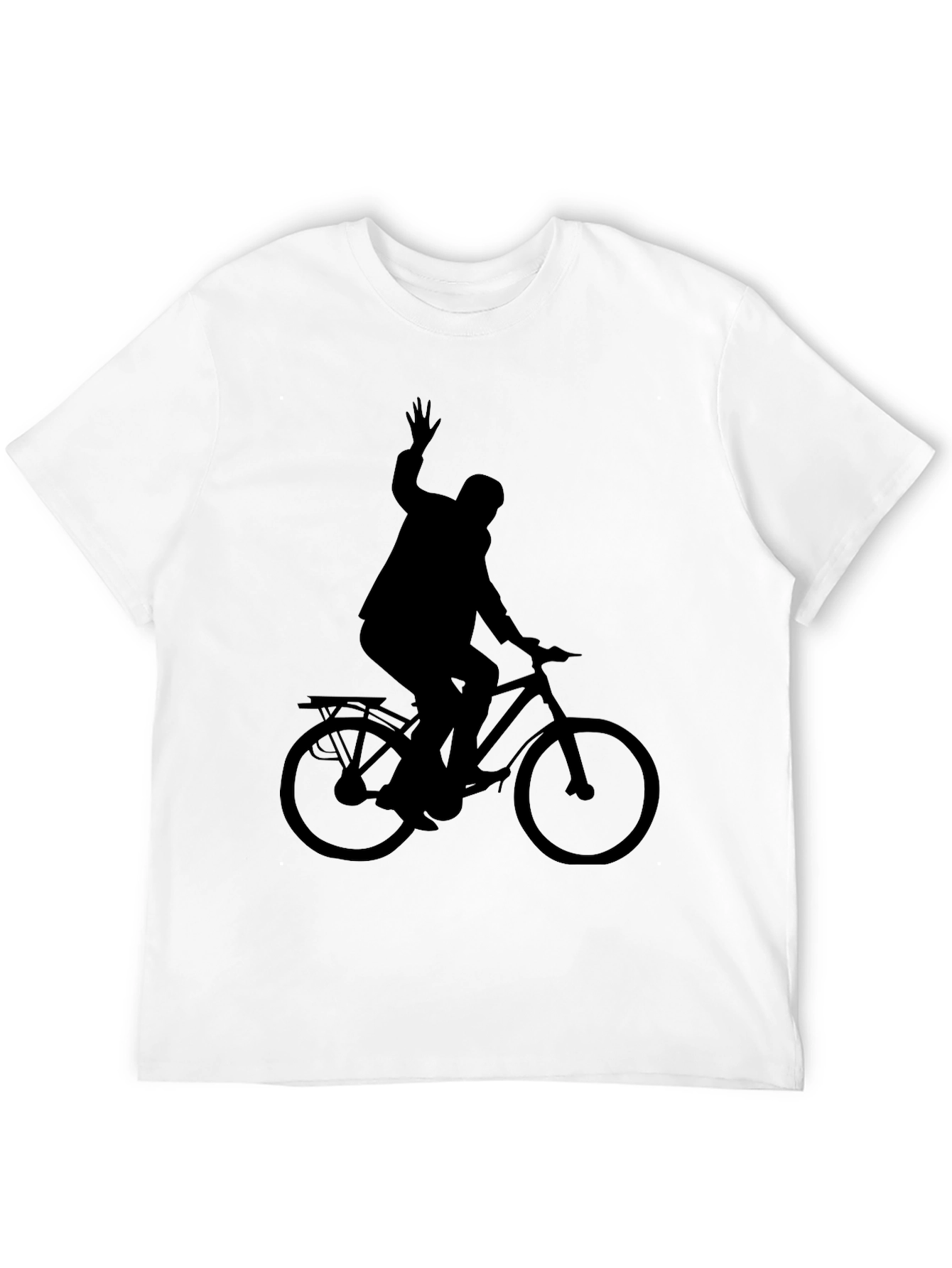 Silhouette Cyclist Black T-Shirt