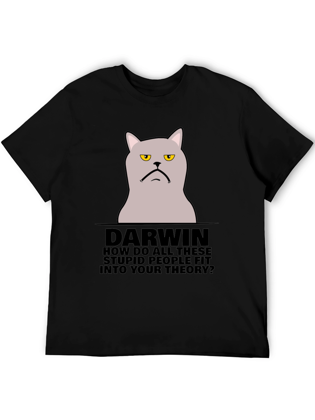 Darwin Cat T-Shirt - Funny Theory Design