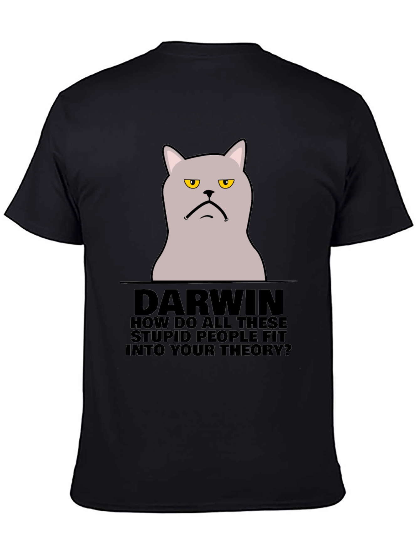 Darwin Cat T-Shirt - Funny Theory Design