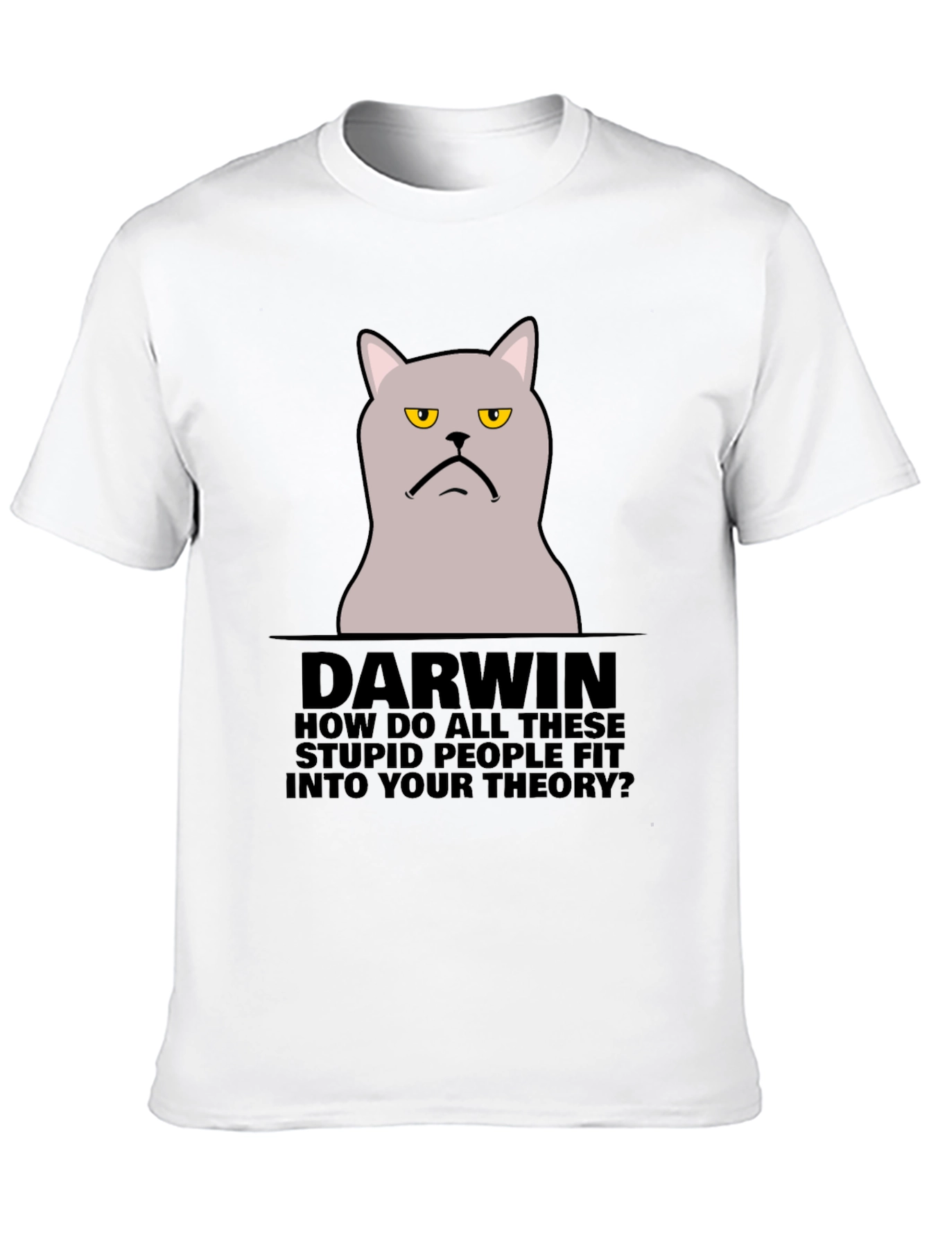 Darwin Cat T-Shirt - Funny Theory Design