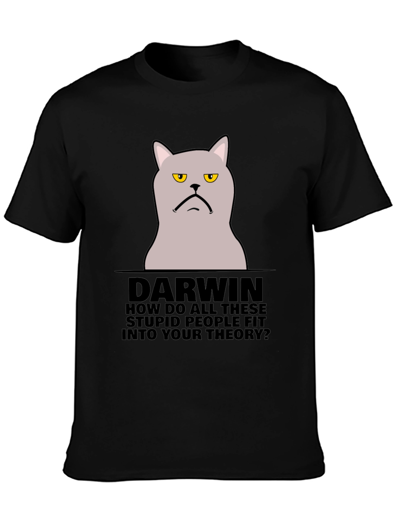 Darwin Cat T-Shirt - Funny Theory Design