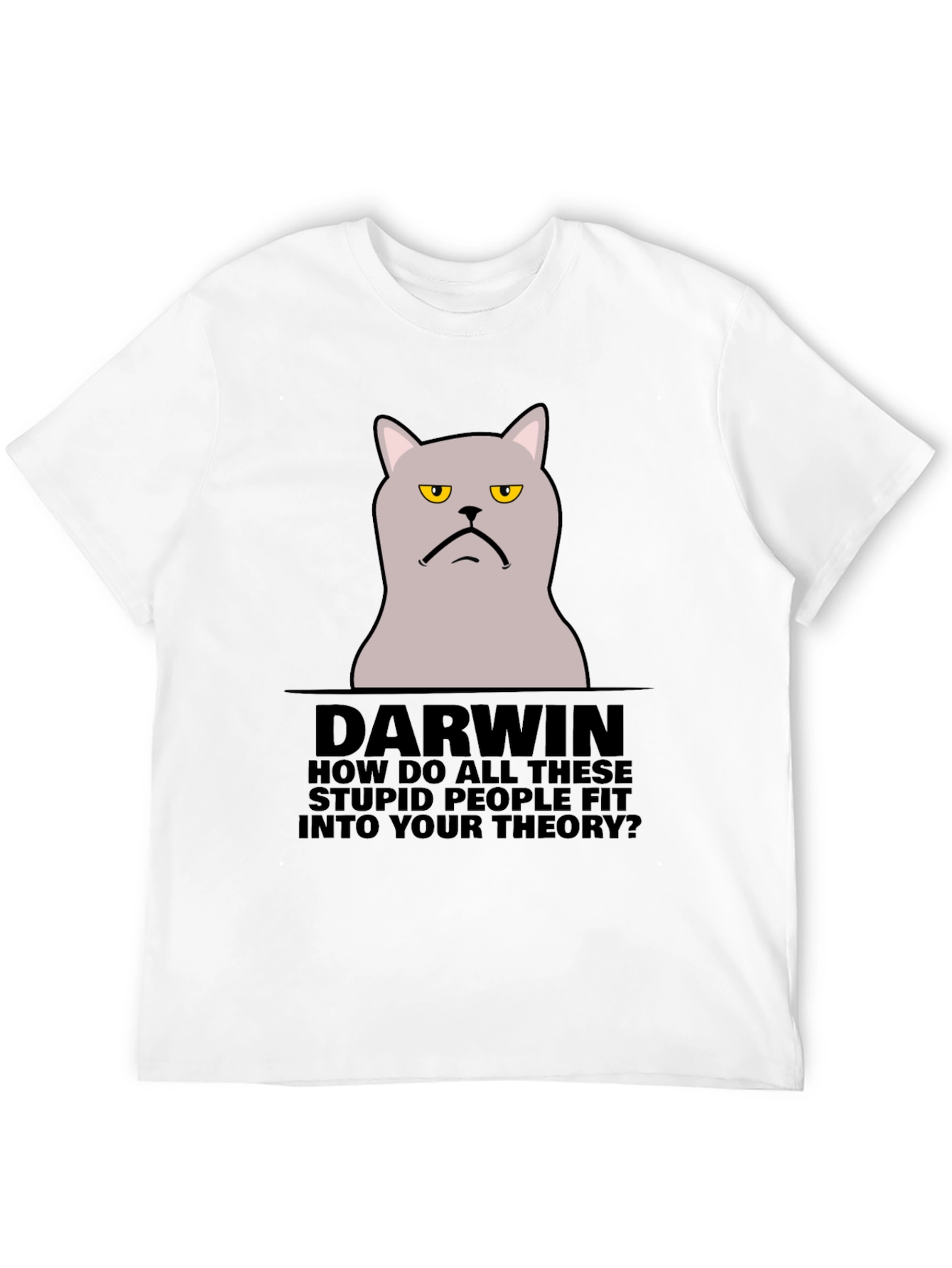 Darwin Cat T-Shirt - Funny Theory Design