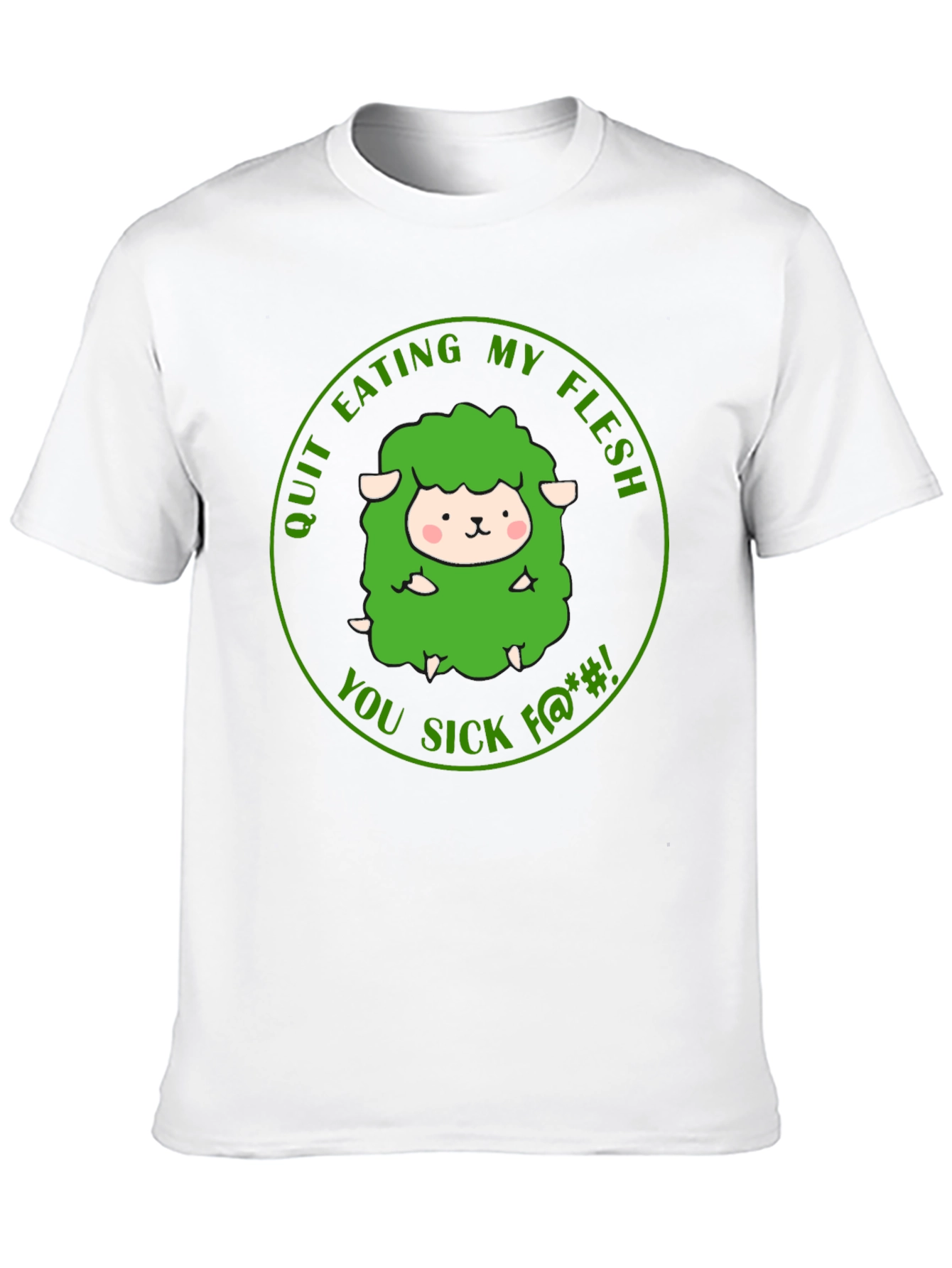 Vegetarian Black T-Shirt - Save the Sheep