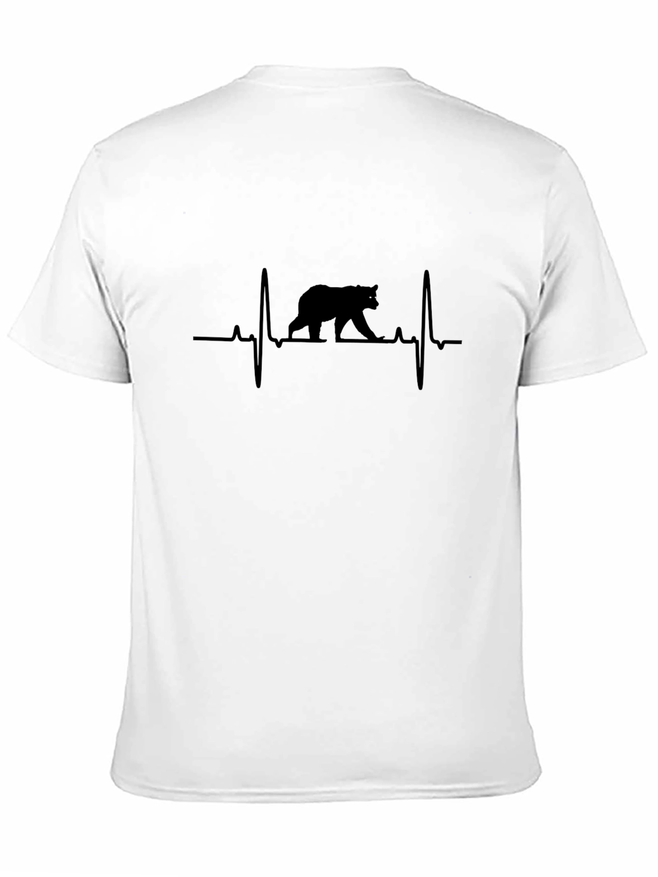 Bear Heartbeat Graphic Tee - Stylish Mens T-Shirt