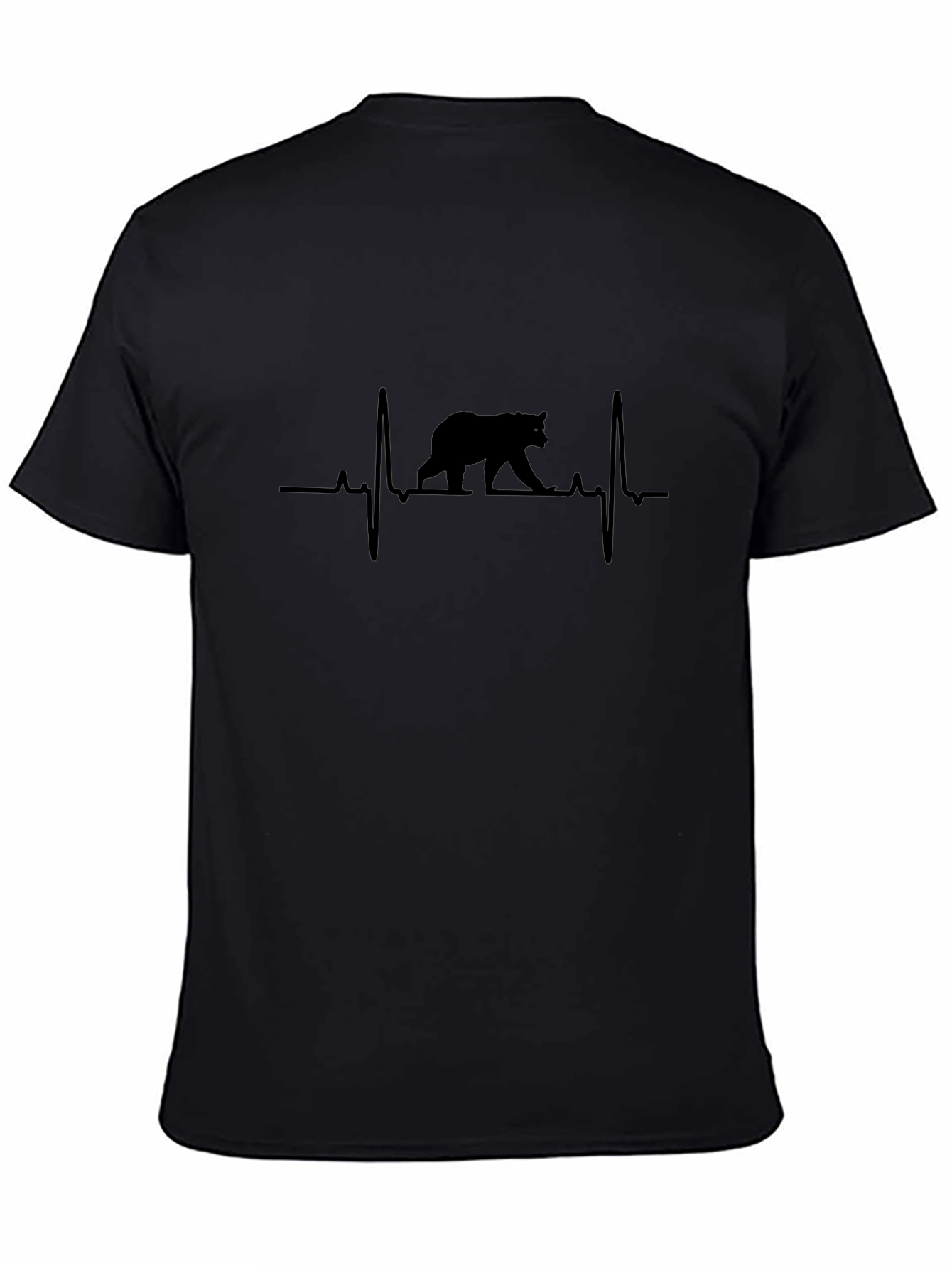 Bear Heartbeat Graphic Tee - Stylish Mens T-Shirt