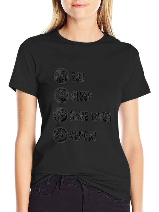 Eat Sleep Save Lives Repeat - Graphic Tee