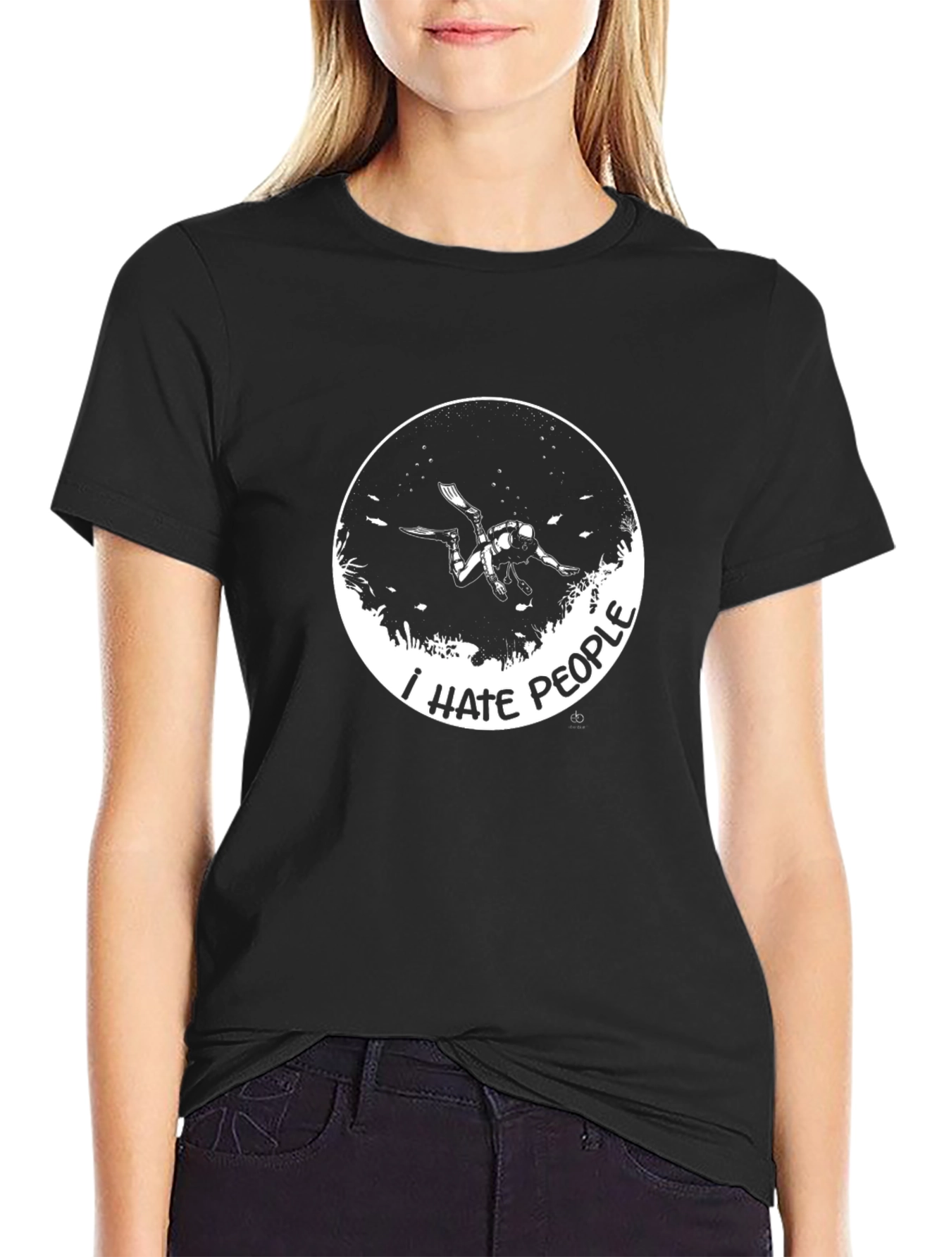I Hate People Diver Graphic T-Shirt