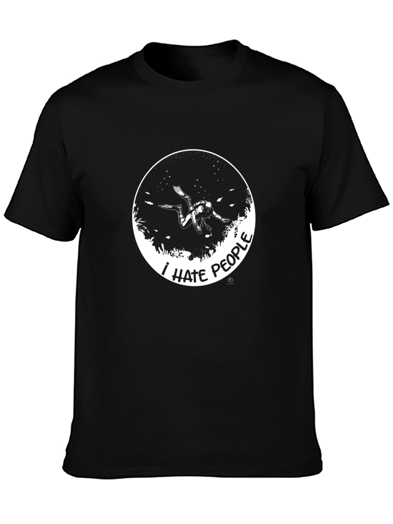 I Hate People Diver Graphic T-Shirt