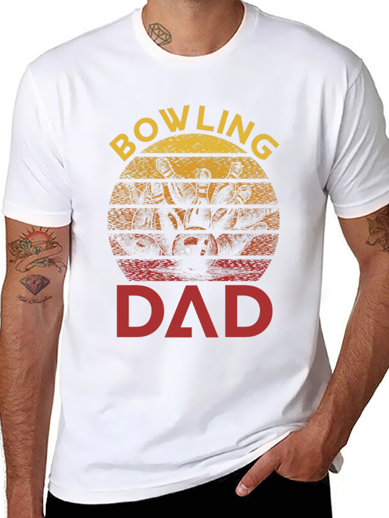 Bowling Dad T-Shirt - Strike Design