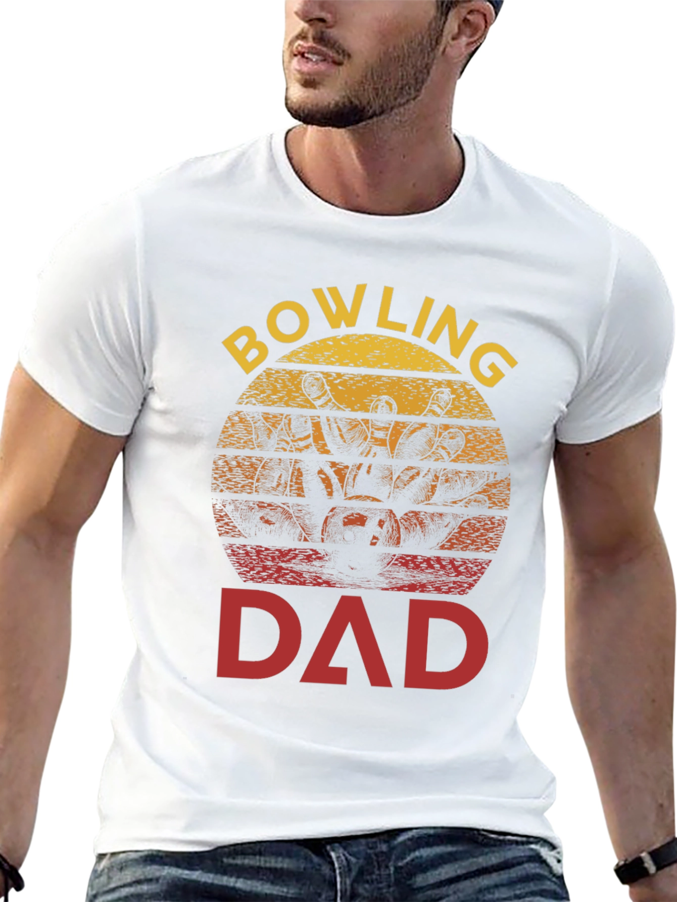 Bowling Dad T-Shirt - Strike Design