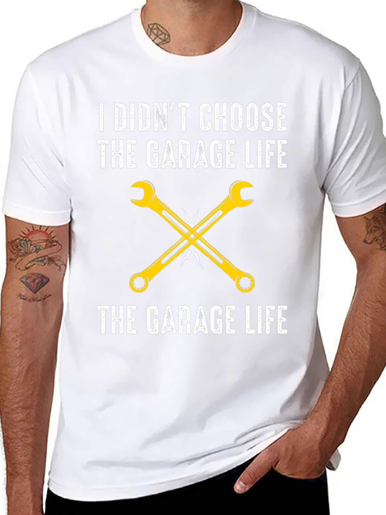 Garage Life T-Shirt - Mechanic Wrench Tee