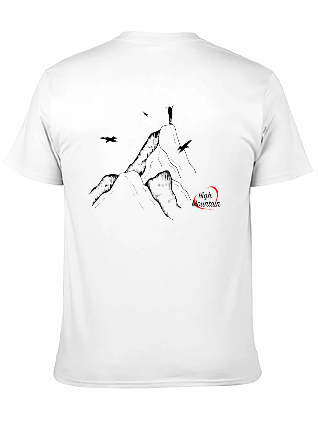High Mountain Black Graphic T-Shirt
