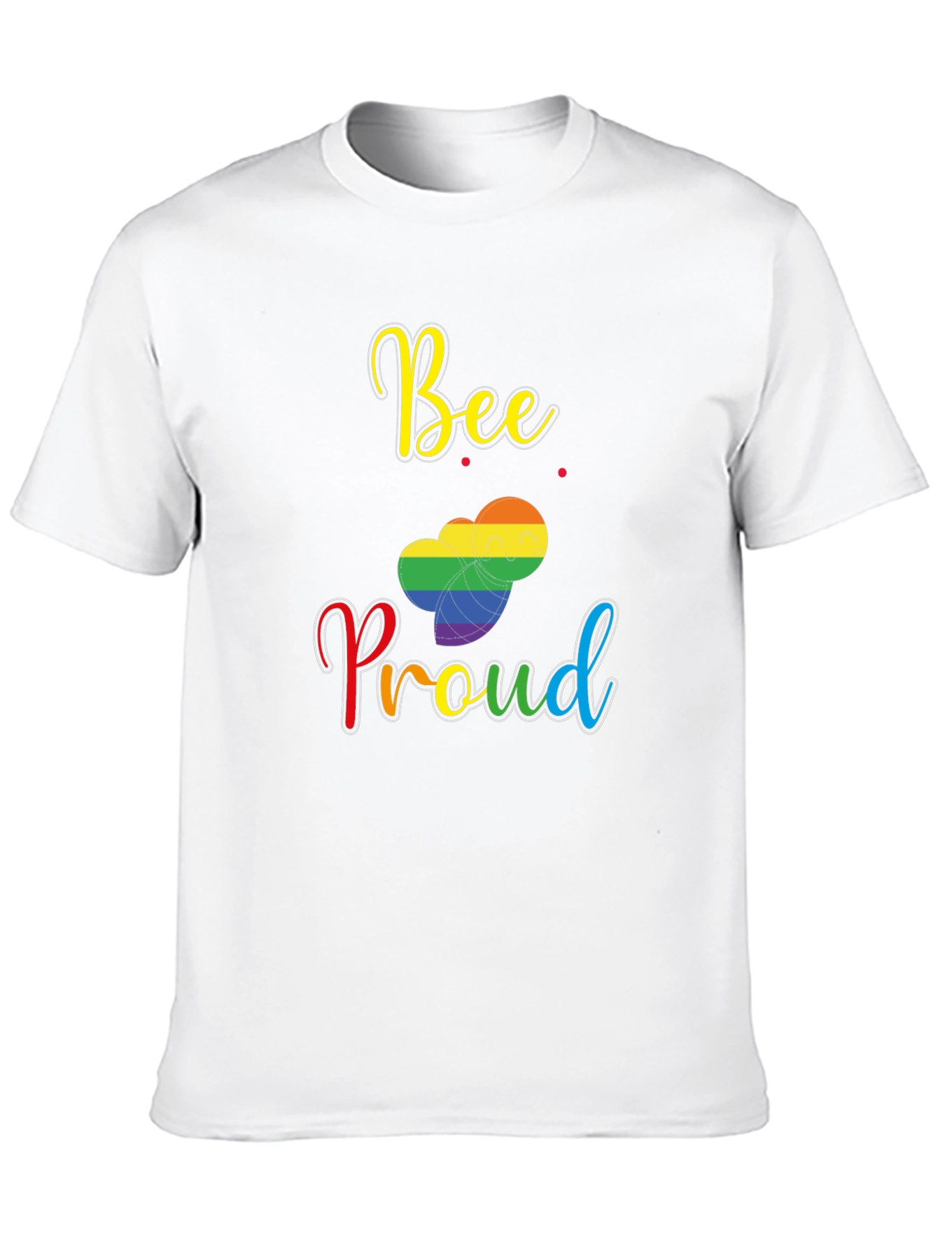 Bee Proud LGBTQ+ Pride T-Shirt | Rainbow Pride Graphic Tee | LGBTQ+ Support Shirt | Gift for Pride | Free Shipping $50+
